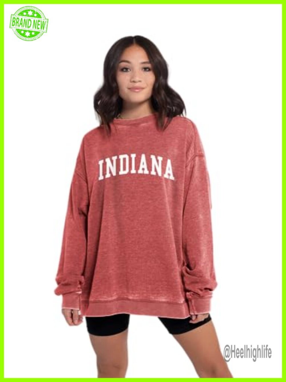 NCAA Women's Oversized Fleece Crewneck Sweatshirt Cotton Poly Dropped Shoulder